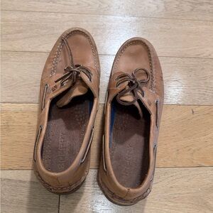 Sperry Tan Leather Boat Shoes